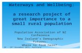 Waterways and Wellbeing:  a research project of great importance  to  a small rural population