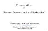 Presentation  on “Status of Computerization of Registration”
