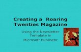 Creating a  Roaring Twenties Magazine