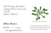 Jeff Young, Botanist young@biol.wwu x3638 Office: BI412