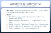 Welcome to Chemistry! with Mrs. Strain Rm. 403
