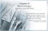 Chapter 8 Toxicology: Poisons and Alcohol