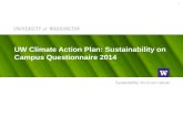 UW Climate Action Plan: Sustainability on Campus  Questionnaire 2014