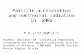 Particle acceleration and nonthermal radiation in  SNRs