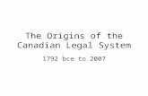 The Origins of the Canadian Legal System