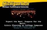 Expect the Best, Prepare for the Worst:  Crisis Planning on College Campuses