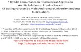 * Dyadic Concordance In Psychological Aggression  And Its Relation to Physical Assault