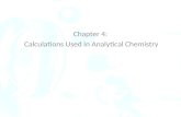 Chapter 4:  Calculations Used in Analytical Chemistry
