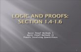 Logic and Proofs: section 1.4-1.6