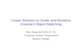 Linear Solution to Scale and Rotation Invariant Object Matching