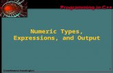 Numeric Types, Expressions, and Output