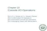 Chapter 10 Console I/O Operations
