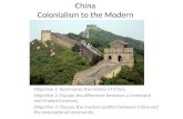 China Colonialism to the Modern