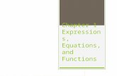 Chapter 1 Expressions, Equations, and Functions