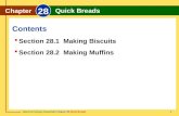 Section 28.1  Making Biscuits Section 28.2  Making Muffins