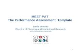 MEET PAT The Performance Assessment  Template