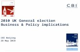 2010 UK General election  Business & Policy implications