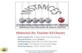 Materials for Teacher Ed Classes