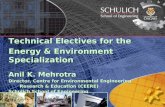 Technical Electives for the  Energy & Environment Specialization Anil K. Mehrotra