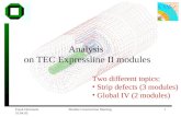 Analysis  on TEC Expressline II modules