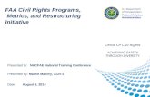 FAA Civil Rights Programs,   Metrics, and Restructuring Initiative