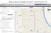 Map to Warren Middle School, Leavenworth, KS