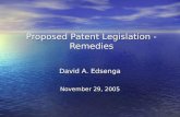 Proposed Patent Legislation - Remedies