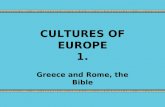 CULTURES OF EUROPE 1.