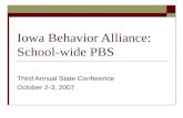 Iowa Behavior Alliance: School-wide PBS