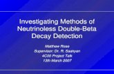Investigating Methods of Neutrinoless Double-Beta Decay Detection