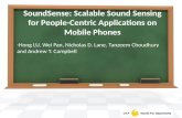 SoundSense: Scalable Sound Sensing for People-Centric Applications on Mobile Phones