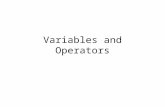 Variables and Operators