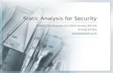 Static Analysis for Security