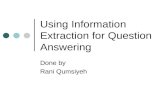Using Information Extraction for Question Answering