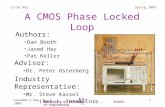 A CMOS Phase Locked Loop