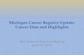 Michigan Cancer Registry Update: Cancer Data and Highlights