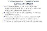 Covalent Bonds –  Valence Bond (Localized e - ) Model