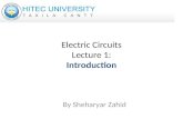 Electric Circuits Lecture 1: Introduction
