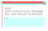 SPSS  (the Statistical Package for the Social Sciences)