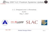 May 2007 ILC Positron Systems Update