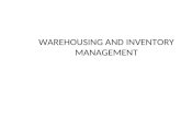 WAREHOUSING AND INVENTORY MANAGEMENT