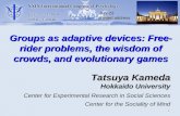 Groups as adaptive devices: Free-rider problems, the wisdom of crowds, and evolutionary games