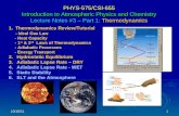 Thermodynamics Review/Tutorial - Ideal Gas Law      - Heat Capacity