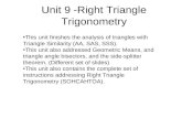 Unit 9 -Right Triangle Trigonometry