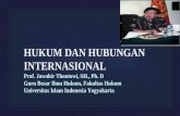 HUKUM DAN HUBUNGAN INTERNASIONAL Prof.  Jawahir Thontowi , SH., Ph. D