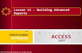 Lesson 12 – Building Advanced Reports