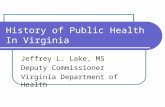 History of Public Health In Virginia
