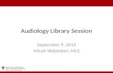 Audiology Library Session