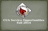 CUA Service Opportunities Fall 2014