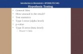 Introduction to Biostatistics  (PUBHLTH 540) Hypothesis Testing